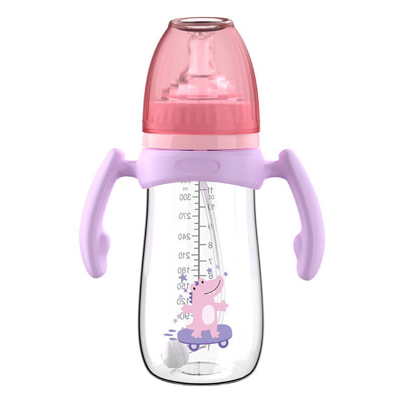 Bebés pequeños chupadores 210/260/330ml cactus series con mango PP biberón con pajita