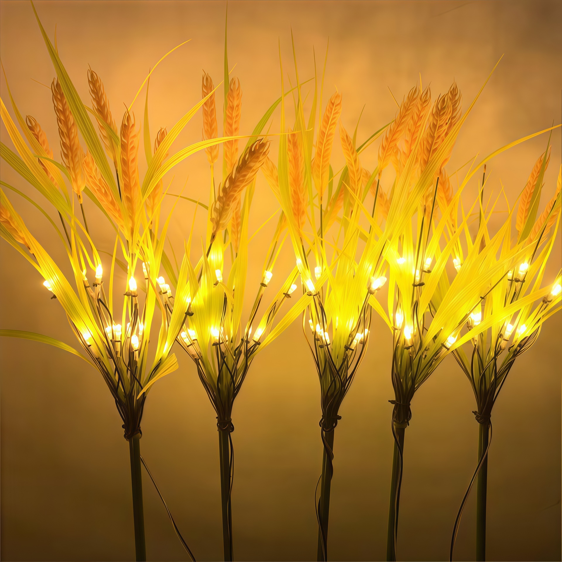 lámpara de modelado de espigas de trigo al aire libre lámpara solar LED simulación lámpara de césped decorativa de jardín