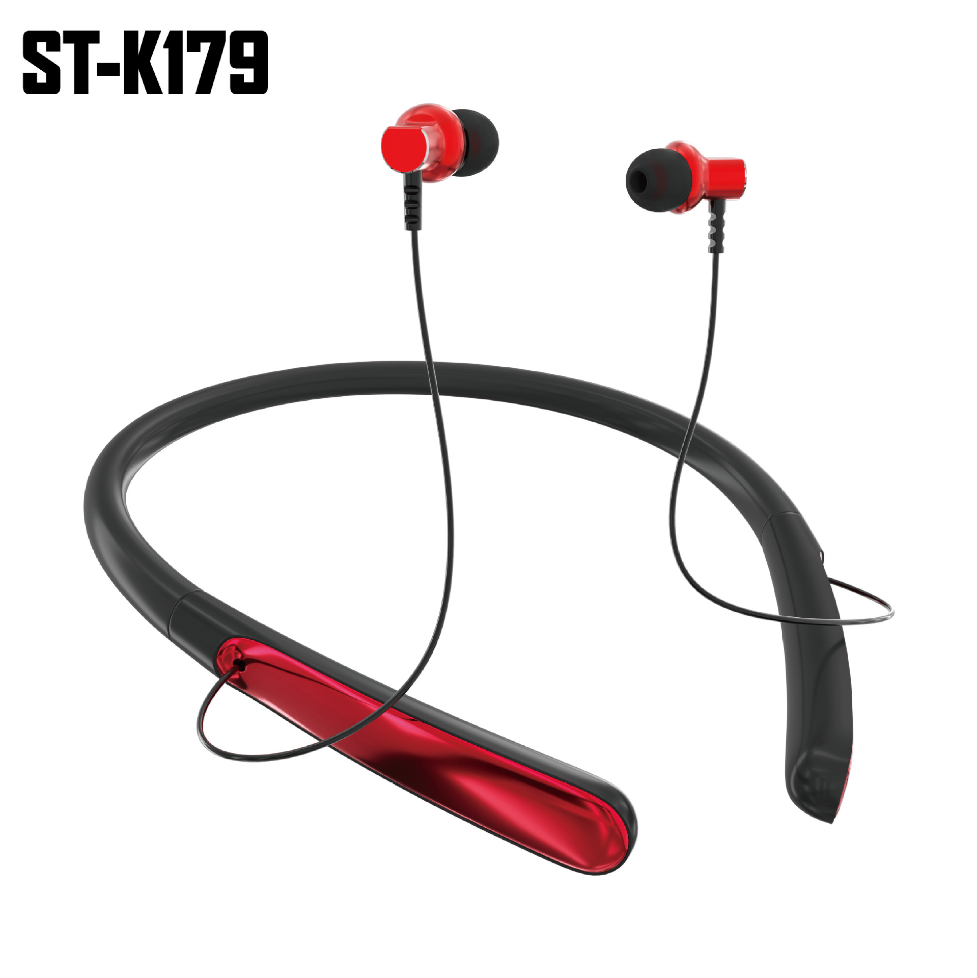 爆款ST-K179无线运动蓝牙耳机TF插卡式MP3式立体声挂脖式耳机