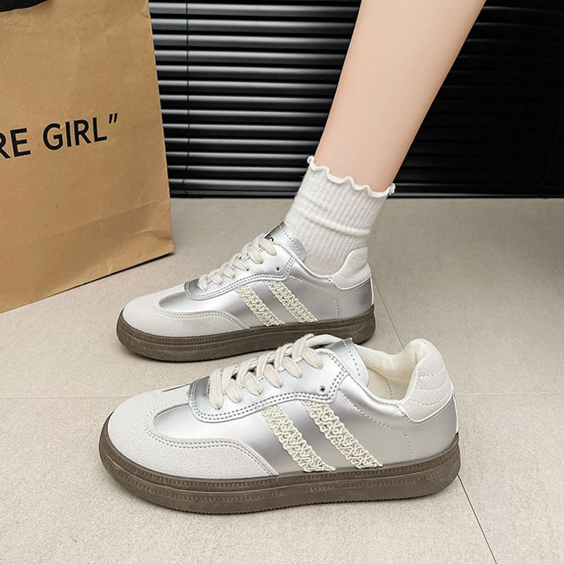INL plata zapatos de entrenamiento de mujeres 2026 nuevo otoño transpirable Gump zapatos de skate casual universal deportivo de mujer