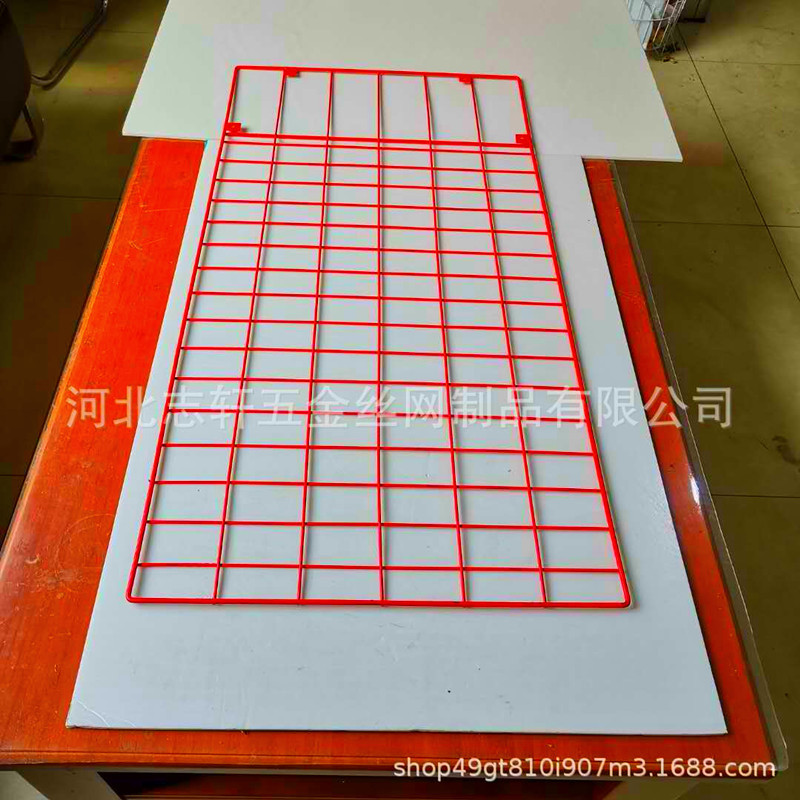 本厂供应超市挂网货架侧网铁丝焊接表面喷塑安装方便欢迎订购