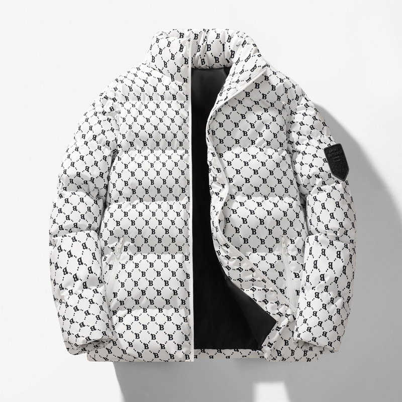 Transfronterizo invierno hombre plumón abrigo de algodón corto nuevo engrosado calentamiento de cuello vertical abrigo de algodón hombre abrigo de invierno casual