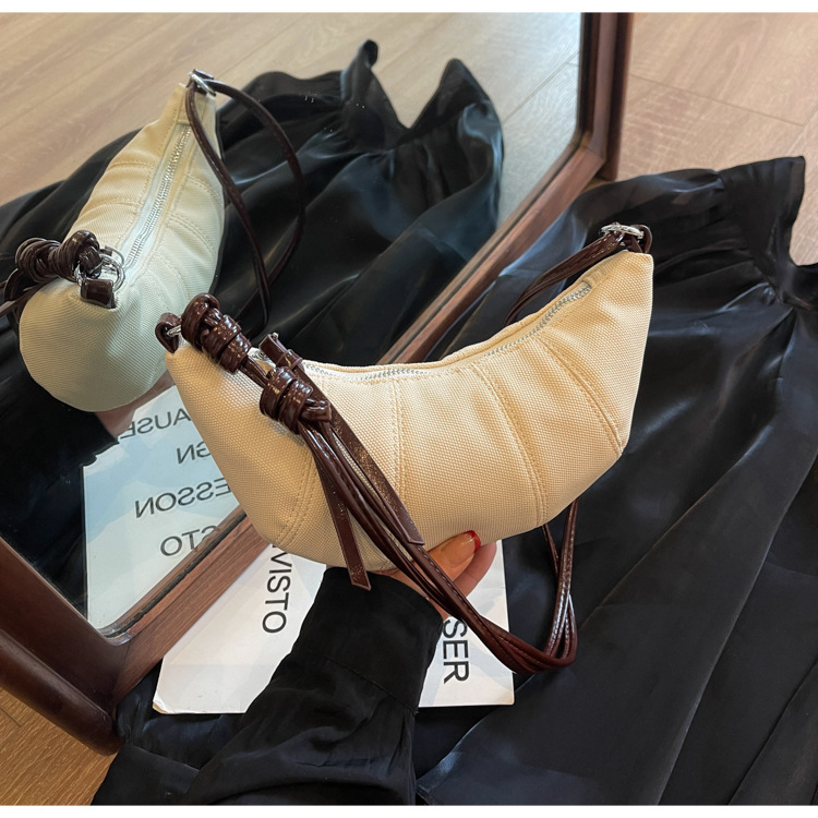 Denim for women's 2024 new fashionable casual shoulder niche trend, super hot crossbody bag, cowhide bag_senzul.com