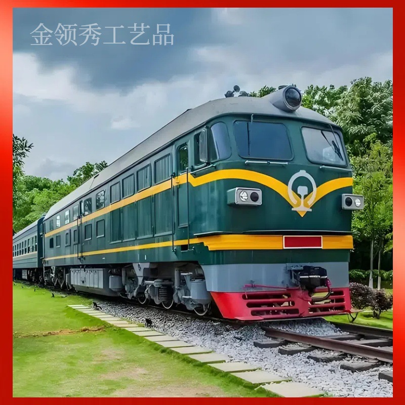 large green leather train large train model large train restaurant model large tram model