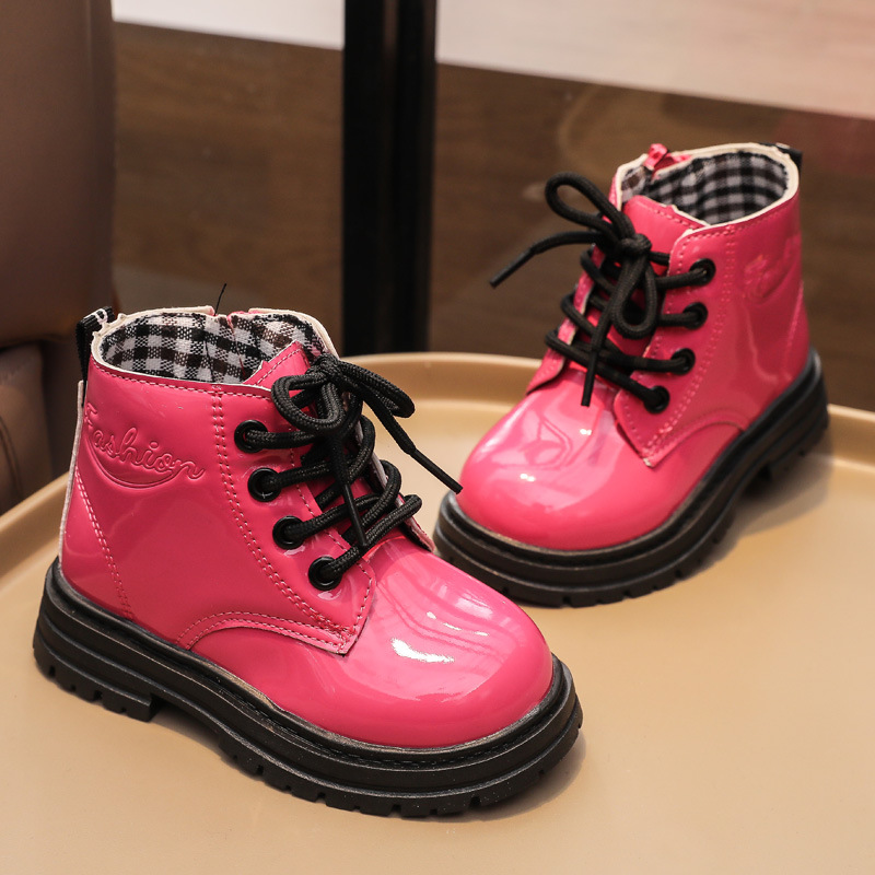 Children's Martin 2024 new girls' autumn and winter short British style boys' single boots_voghion.com