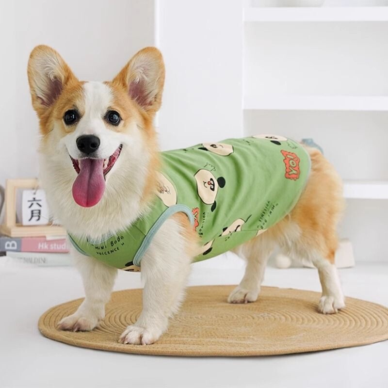 Dog Clothes Pet Corgi Shiba Inu Bichon Summer Thin Vest for Medium-Sized Dogs Spring and Autumn Anti-Shedding Vest 2026 New Model