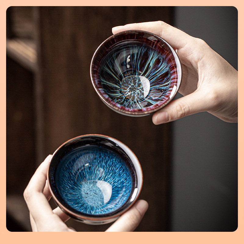 48N 세라믹 대형 마스터 컵 가마 변화 싱글 컵 쿵푸 차 세트 차 컵 차 그릇 남녀