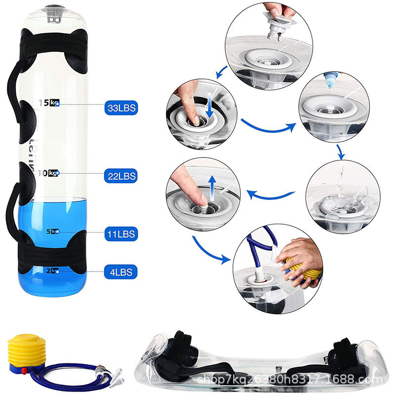 Bolsa de agua con soporte de peso de yoga entrenamiento de fitness entrenamiento de fuerza central entrenamiento de fuerza de riego bolsa de agua de grupo muscular inestable