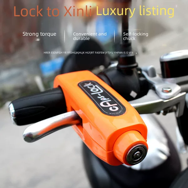 Factory Direct Sales Motorcycle Lock Electric Car Lock Handlebar Anti-Theft Lock Handlebar Horn Lock Grip Caps Lock
