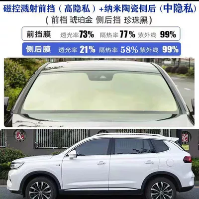 Automotive Film – Explosion-Proof High-Definition Primary Color Film - car-suv-new-car-film-full-car-package-construction-amber-gold-front-fender-pearl-black-side-and-rear-fender