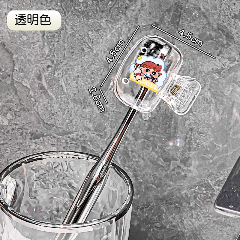 家庭用歯ブラシ収納クリップかわいい漫画歯ブラシヘッド保護カバー電動歯ブラシボックスダストカバーポータブル歯ブラシカバー|undefined