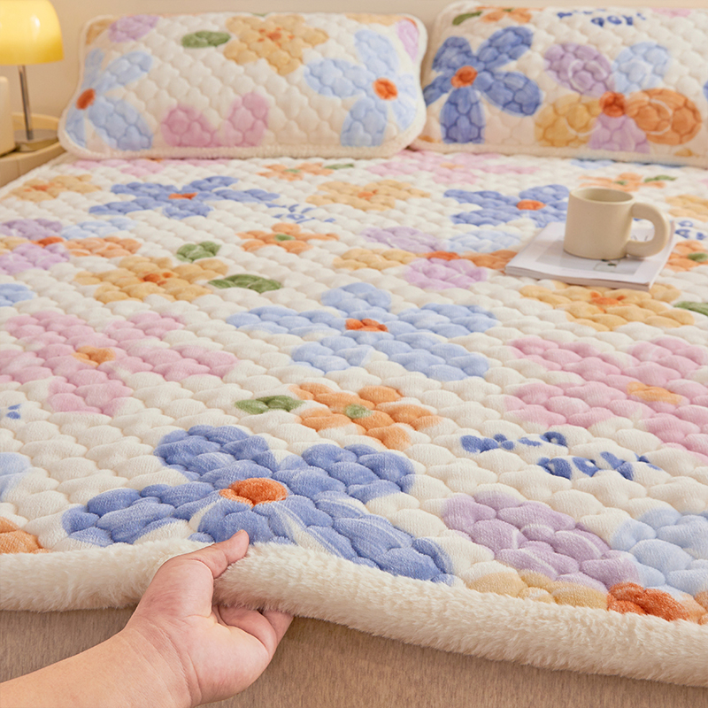 행복한 꽃 [품질 검사✅클래스 A 농축 우유 벨벳⭐정전기 방지⭐빨⭐탈모 없음]