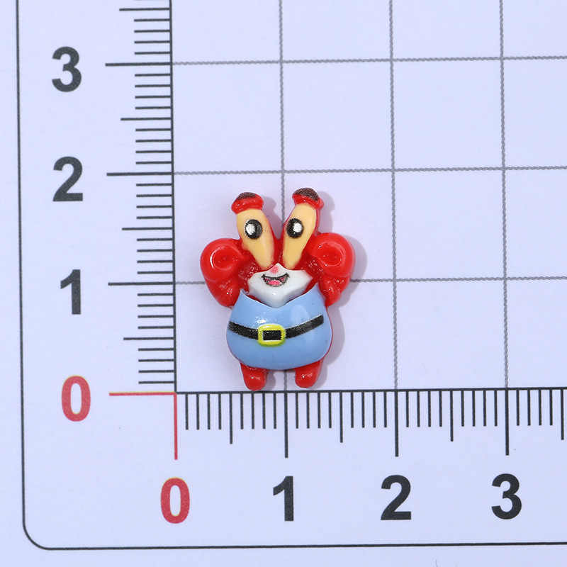 Caricatura Mini SpongeBob diy accesorios de resina crema pegamento para el cabello agujero de botón de zapatos accesorios de soporte de caso de teléfono móvil