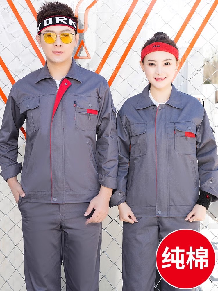 Trajes de trabajo de algodón para hombres, ropa de protección laboral, chaqueta resistente al desgaste, primavera y otoño, soldador de algodón de manga larga, escaldado