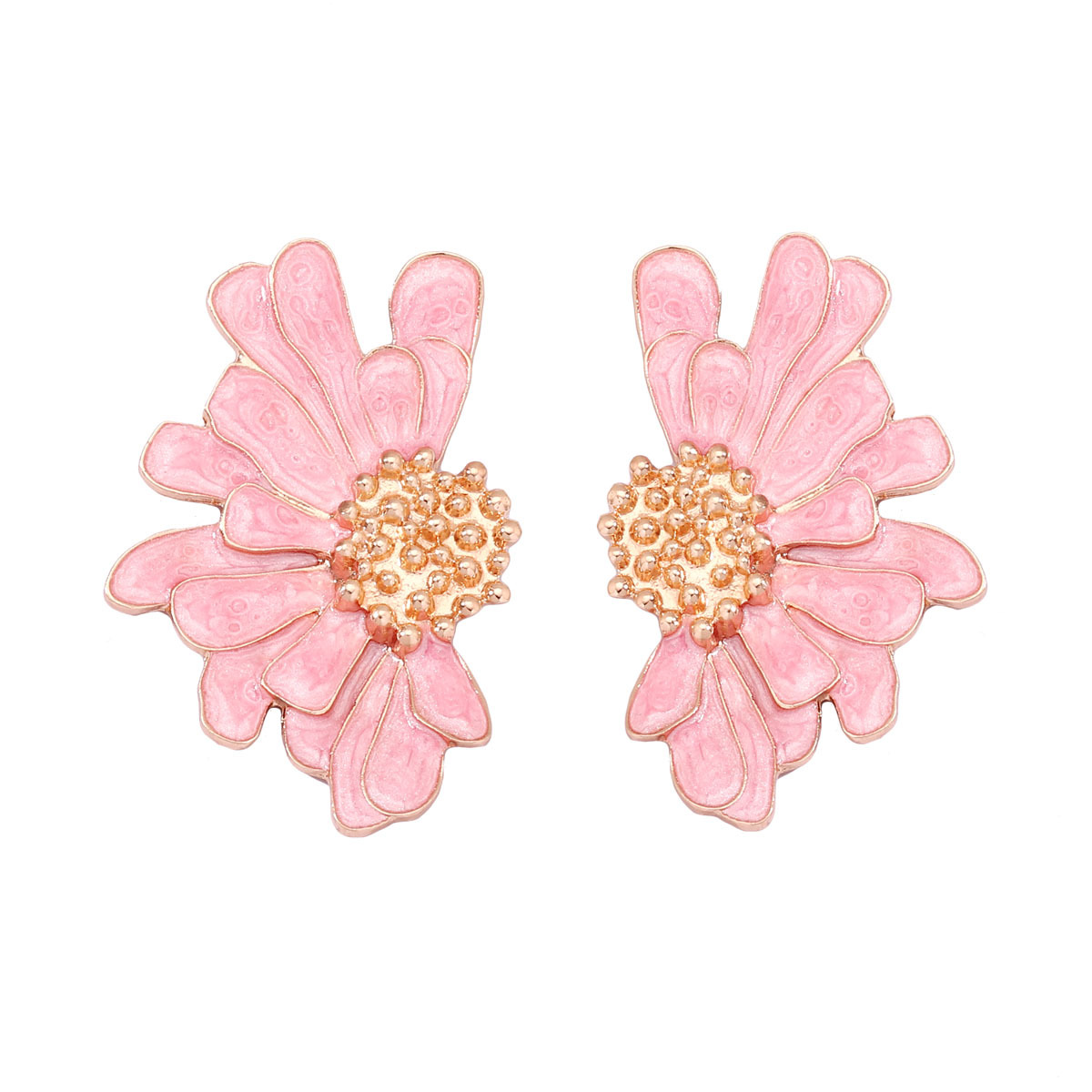 1 Pair Sweet Flower Enamel Plating Alloy Ear Studs display picture 9