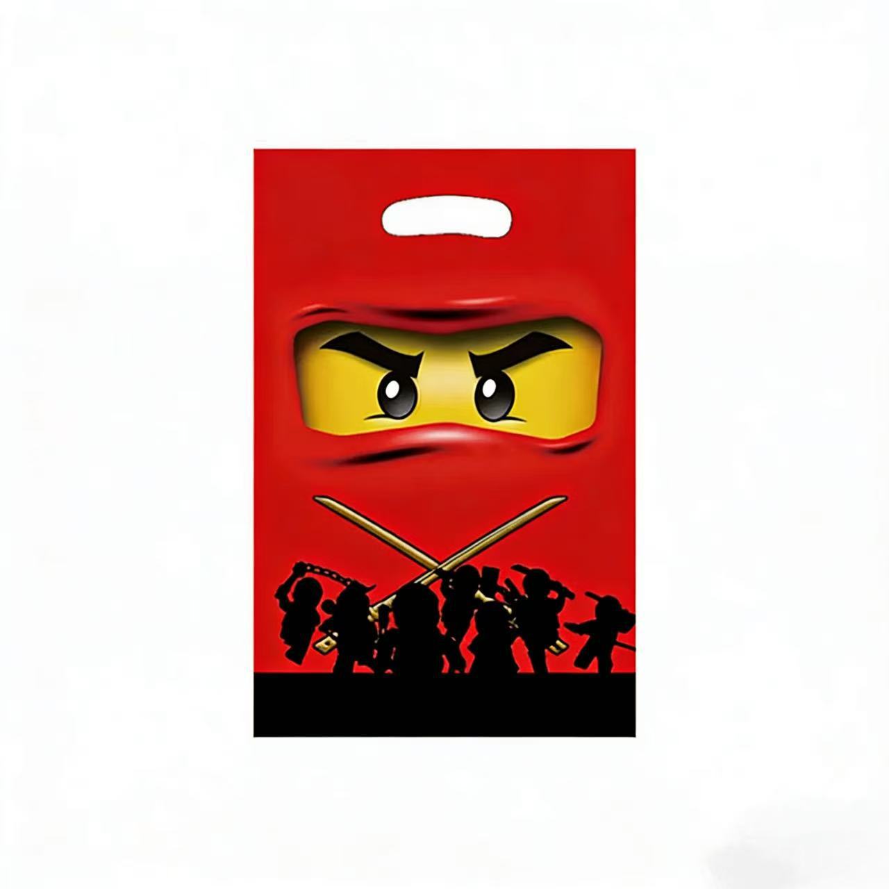Bolsa de regalo 10 piezas-Ninja rojo