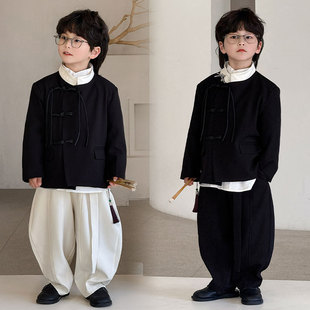 Boys' Suit suit 2025 Spring New Collar National Style New Chinese Coat Children's Performance Clothing Tang Suit Hanfu