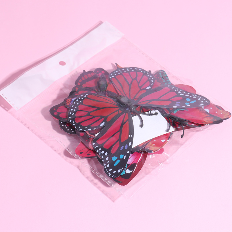 Pegatina de mariposa tridimensional 3D Dormitorio Sala de estar Habitación infantil Fondo Decoración de pared Mariposa magnética Decoración de interior