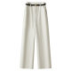 White Wide-leg Pants Women's Summer Thin 2024 New Arrival Suit Pants Ankle-length Pants Casual Pants Draping Straight Pants