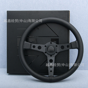 Car Modified P5 Steering Wheel Quick Release Steering Wheel All Black Full Leather Steering Wheel Universal 14 Inch 350mm