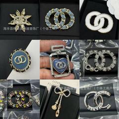 25香家新款欧美春夏花朵太阳叶子气质金属女士发夹轻奢精致胸针
