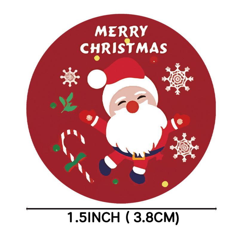 クリスマス新しい小さなステッカークリスマス包装箱ギフトボックスキャンディーバッグシールステッカービスケットバッグ非粘着シール|undefined
