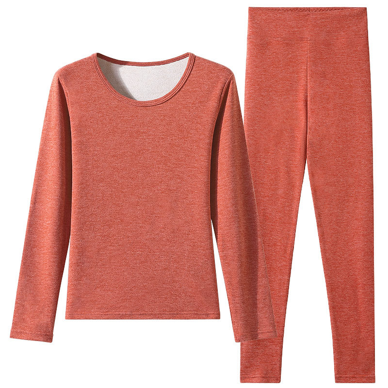 Ropa interior térmica para mujeres de mediana edad y ancianos, más terciopelo, lana gruesa, seda, antibacteriano, fiebre, ropa de otoño, traje de pantalones largos, invierno