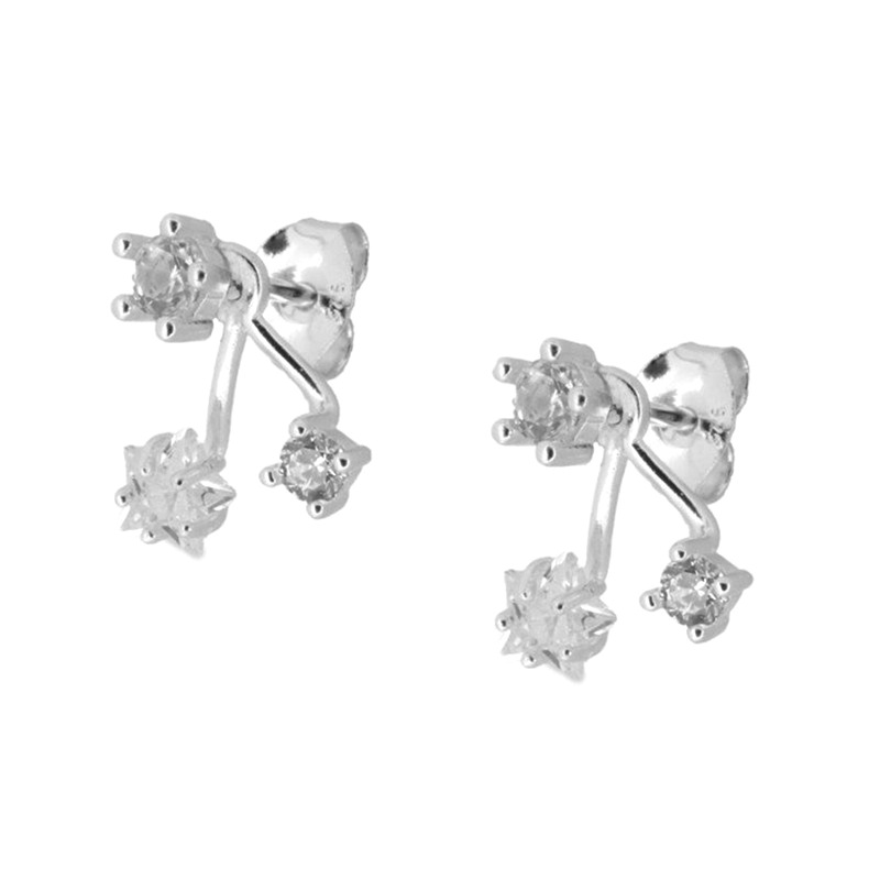 European And American Mini Zircon Five-pointed Star Earrings display picture 3