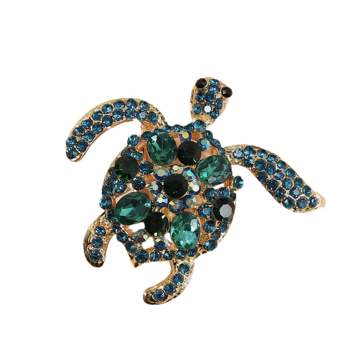 Broche de tortuga popular transfronterizo lindo rhinestone ramillete pin tortuga de dibujos animados cintura de alta gama artefacto de adelgazamiento accesorios de ropa image 5