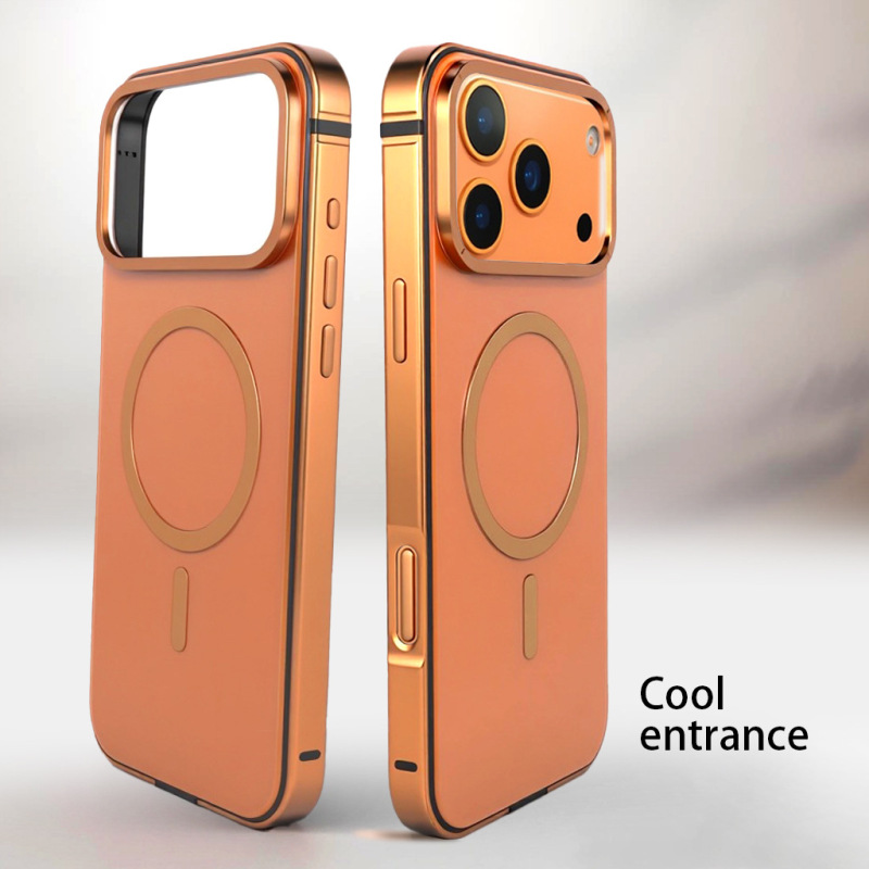 爆款眼舰肤感磁吸环保护套适用iphone17 Pro手机壳17promax金属壳|undefined