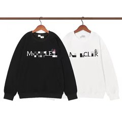 2025年秋冬新作Mブランド刺繍入りロングレタープリントシンプルラウンドネックプルオーバー男女兼用ゆったり万能スウェット