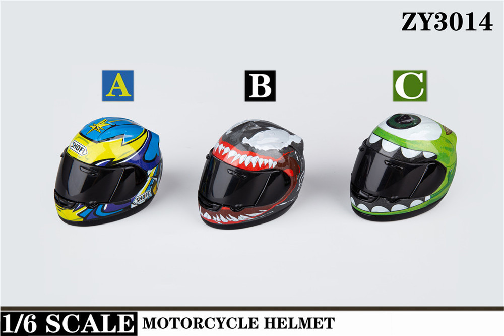 toy shop様202503 1:6 ZYTOYS ZY3014 Motorcycle Helmet Model Toy Fit 12