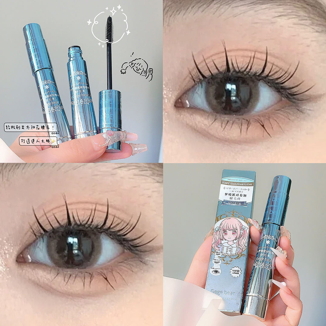 Gogo oso sueño partido curling rimel maquillaje natural impermeable no fácil de manchas base de pestañas caja image 2