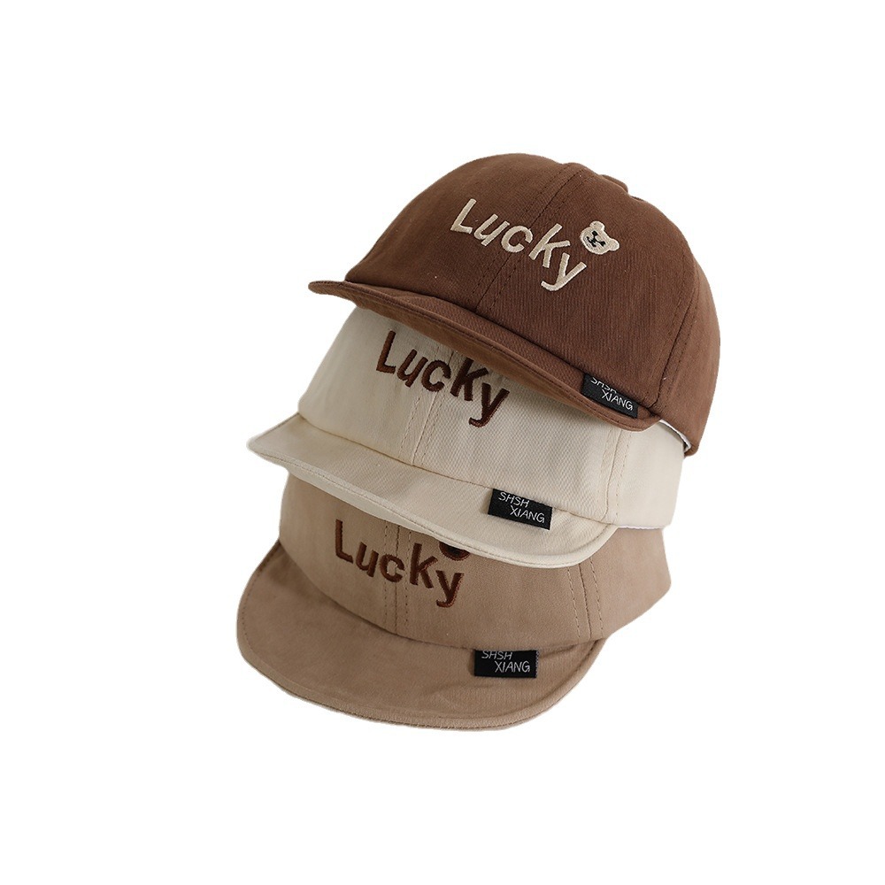 Sombreros para bebés japoneses primavera y otoño gorras de lengua de pato bebés de moda gorras de béisbol de ala corta gorras para niños y niñas sombreros de protección solar
