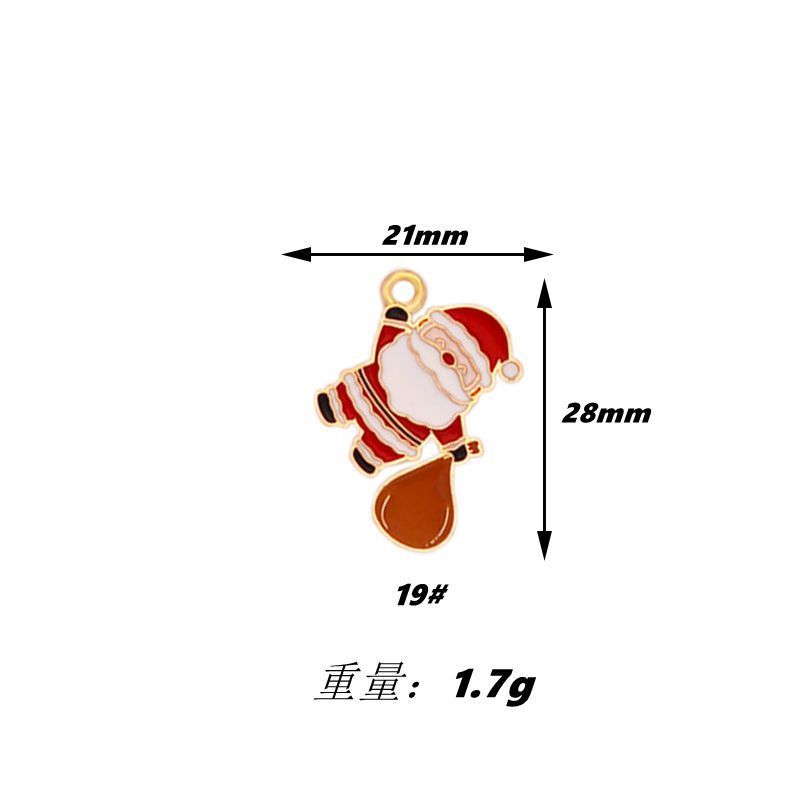 クリスマス漫画 DIY 合金ドリップオイルゴールデンホワイト K サンタクローススノーフレークヘラジカクリスマス猫アクセサリー|undefined