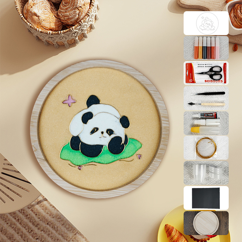 Materiales tradicionales hechos a mano Jintao Landiy pintura de esmalte novatos tazas esteras estudiantes activos cultura cultural inmaterial