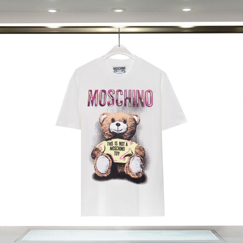 2025 春夏新作メンズカジュアルラウンドネック半袖 T シャツ中空刺繍クマ文字ルーズで多用途|undefined