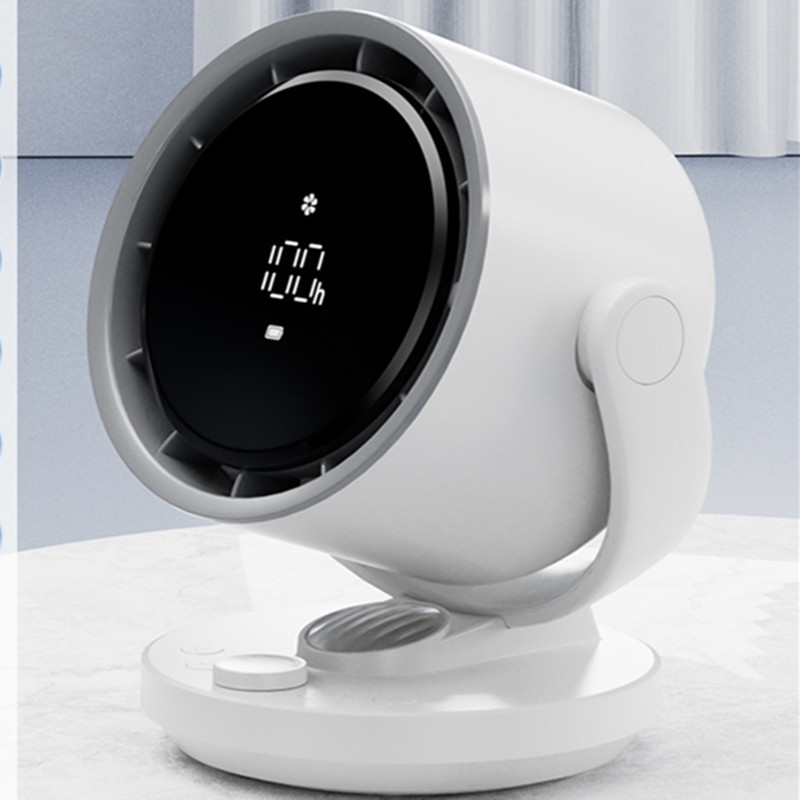 风扇家用宿舍充电USB风扇带氛围灯定时摇头桌面风扇