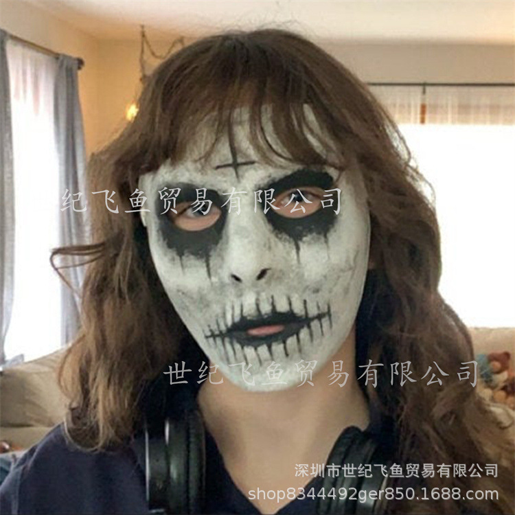 Peces voladores Halloween demonio asesino horror máscara demonio LED máscara luminosa casa encantada Cámara accesorios Grim Reaper cara