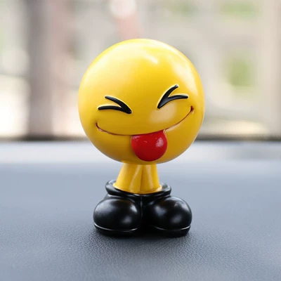 Hahu car decoration creative shaking | Car ornaments - tongue-smile-120g