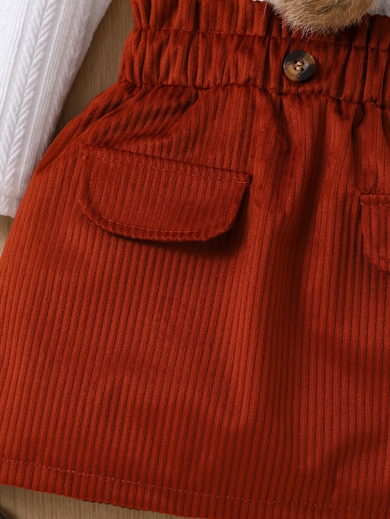 Completo bimba moda gonna maniche lunghe sciarpa e basco in lana_voghion.com