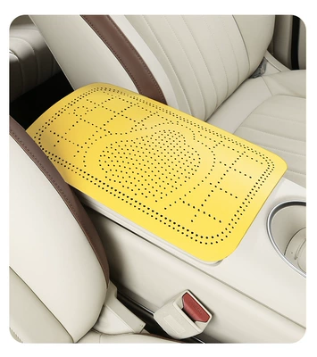 protective cover, universal central armrest – Armrest box pad - yellow