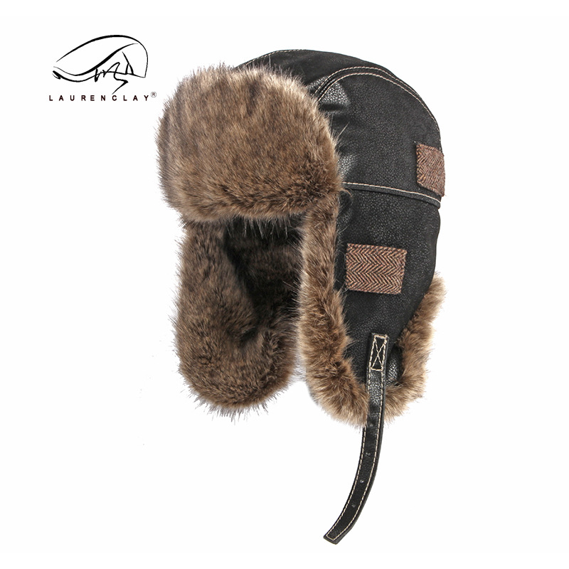 Noreste sombrero de los hombres de invierno protección auditiva caliente lei feng sombrero de cuero al aire libre montar motocicleta sombrero protección auditiva sombrero piloto mujeres