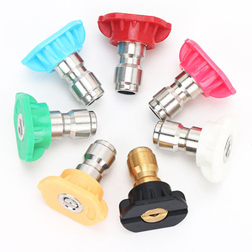 High-pressure water gun nozzle cleaning machine fan-shaped 7-color nozzle multi-functional high-pressure cleaning nozzle fan-shaped linear nozzle