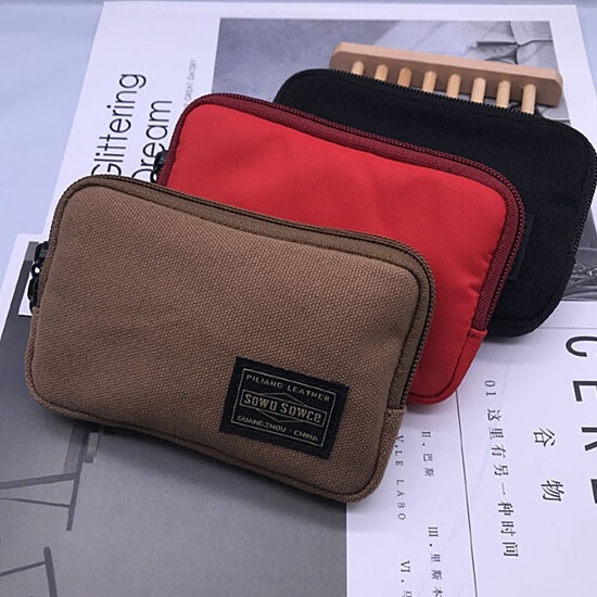 New Japanese Style Unisex Personality Zipper Short Coin Purse Clutch Coin Card Holder Mini Pocket Bag Storage Small Face