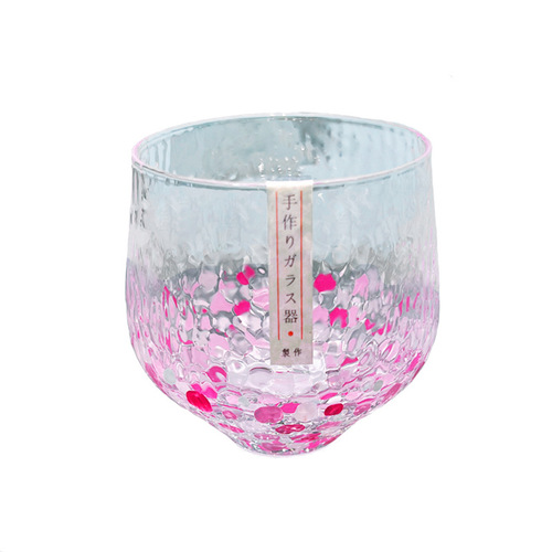 Japanese Yachiyojia hand-painted colorful dot starry sky cup Japanese glass water cup hammered whiskey cup tea cup sake cup