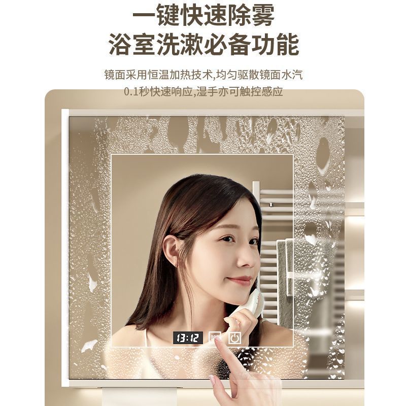 French-style solid wood bathroom cabinet combination, wall-mounted integrated basin for the bathroom, hand washing basin, washbasin, washbasin, and smart mirror cabinet Item Picture