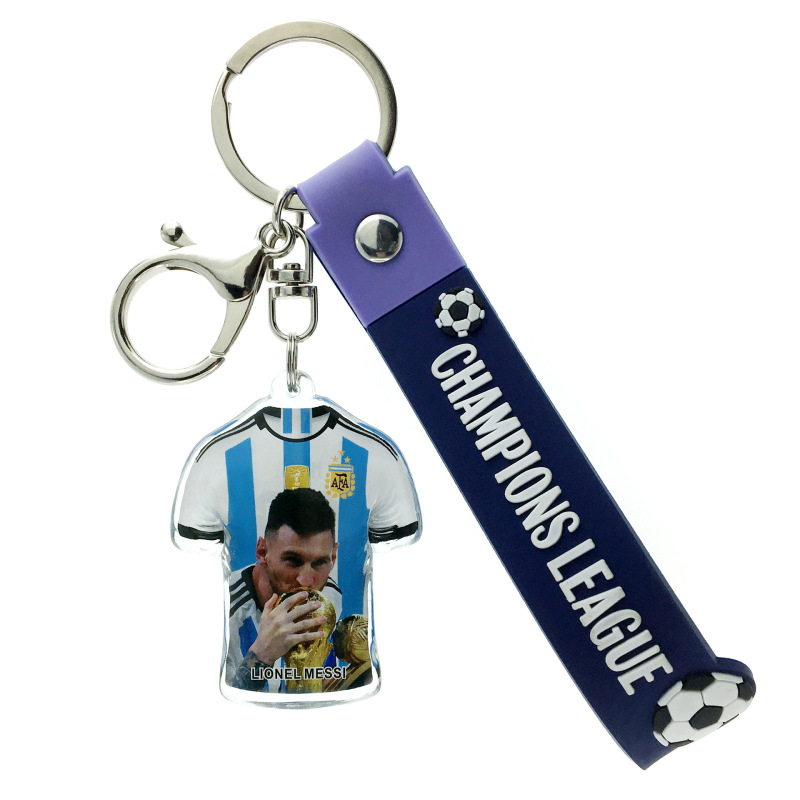 World Football Cup Top 32 Qatar Flag Fans Small Souvenir Swiss Car Keychain Acrylic Pendant