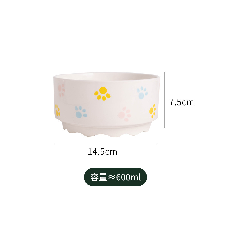 일정한 온도 가열 그릇-발 인쇄 (600 ml)