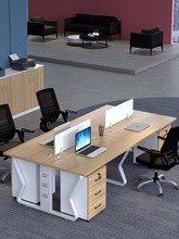 南昌職員辦公桌椅4人位組合蝴蝶鋼架員工桌6人位屏風卡位簡約工位